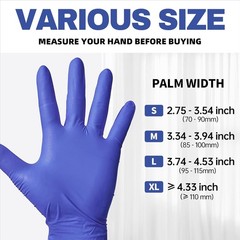 Blue Violet Nitrile Exam Gloves – Powder & Latex-Free, 4 Mil, 100 Pcs