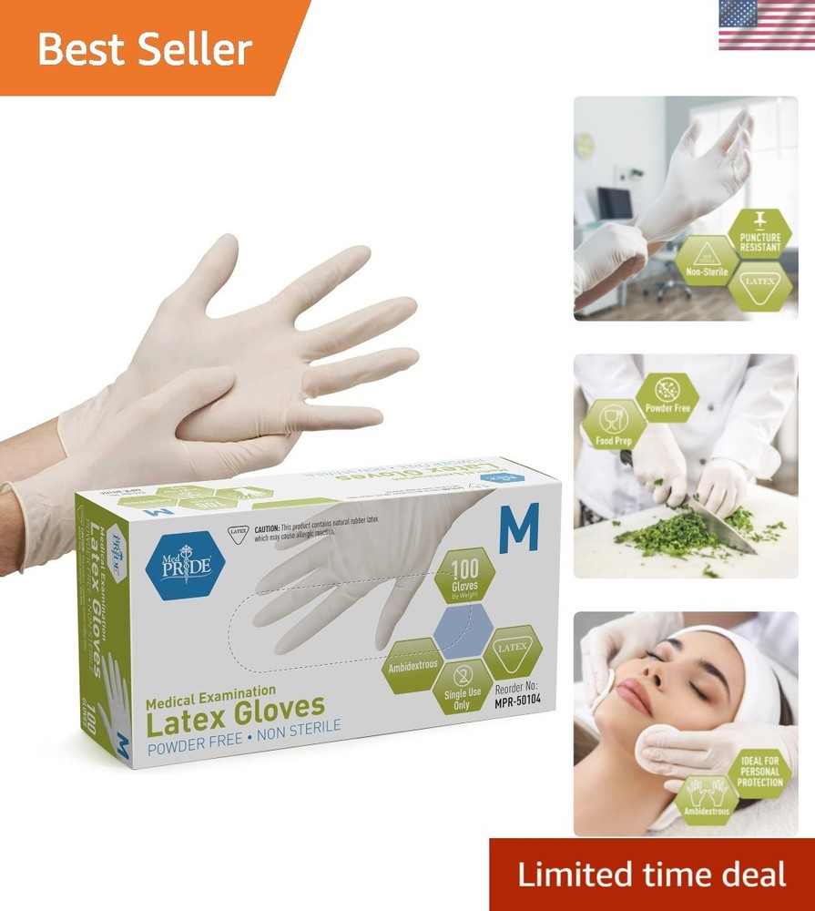 Medical Examination Latex Gloves| 5 mil Thick, Powder-Free, Non-Sterile, Heav…