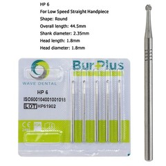 Wave Dental HP Carbide Round Burs Low Speed Surgical Burs 44.5mm HP 2 4 6 8 10