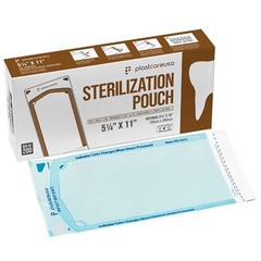 Self-Sealing Sterilization Pouch, 5.25″ x 10″, Paper/Blue Film (Case of 1000)