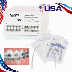 AZDENT Dental Orthodontic Brackets Braces /Supper Elastic Niti Arch Wires