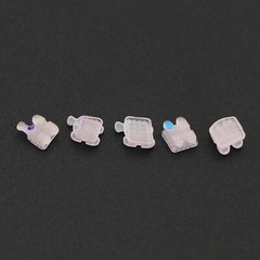 US 10 Pack Dental Ceramic Orthodontic Bracket Brace Roth 022 345 Hooks Mesh Base