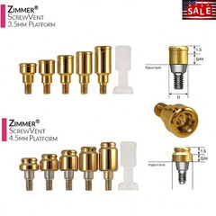 US Dental Attachment Locator Abutment for Zimmer Screw-Vent 3.5mm/4.5mm Platform