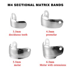 50pcs Dental M4 Contoured Metal Matrices Sectional Matrix System Matrix Bands