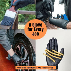 Black Nitrile Exam Gloves IF63 Powder Latex Free 6 Mil Medical Disposable Gloves