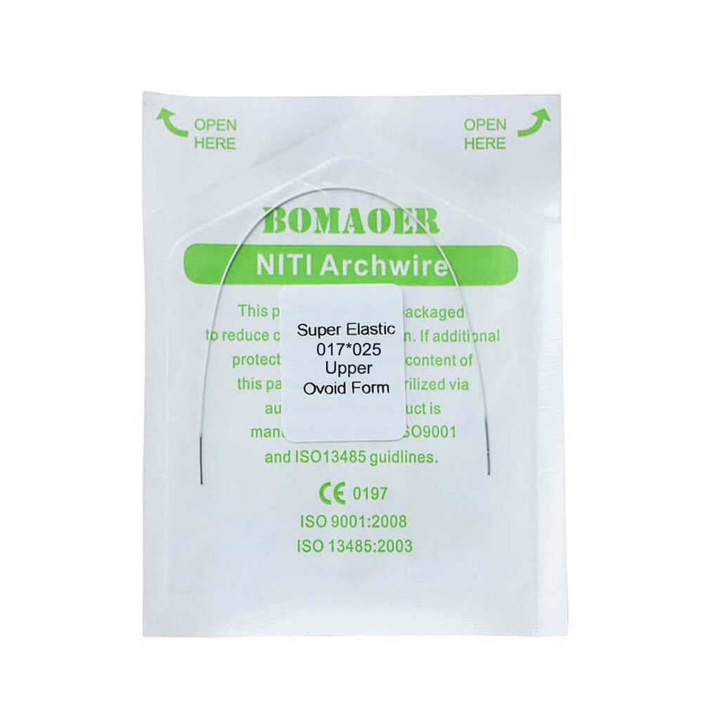30×Dental Orthodontic Niti Rectangular Arch Wires Tooth Color Coated 17×25Upper