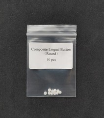 Dental Orthodontic Ceramic Lingual Buttons Bondable Round Mesh Base