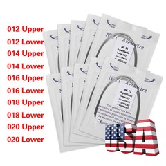100PCS Dental Orthodontic Round Arch Wire Super Elastic NITI Ovoid Form Sizes US