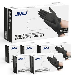 Black Nitrile Gloves Medium Bulk, Case of 1200, 3.5Mil, Latex Free Powder Free