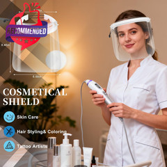 Full Protection Face Shield 10 Pack White – Lightweight Clear Polycarbonate