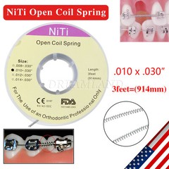 10 Roll Dental Orthodontic Niti Open Coil Spring Spool Dia.010 *030 ” inch 914mm