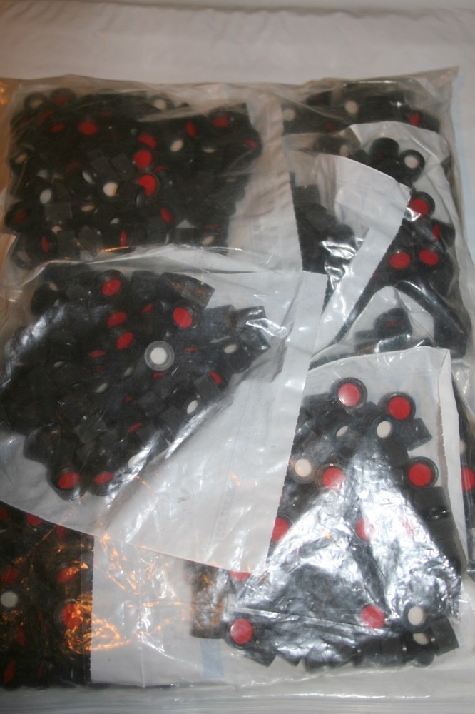 1 Bag of 100 pcs NATIONAL SCIENTIFIC C4010-35BLK 10-405 Cap with T/S Septa