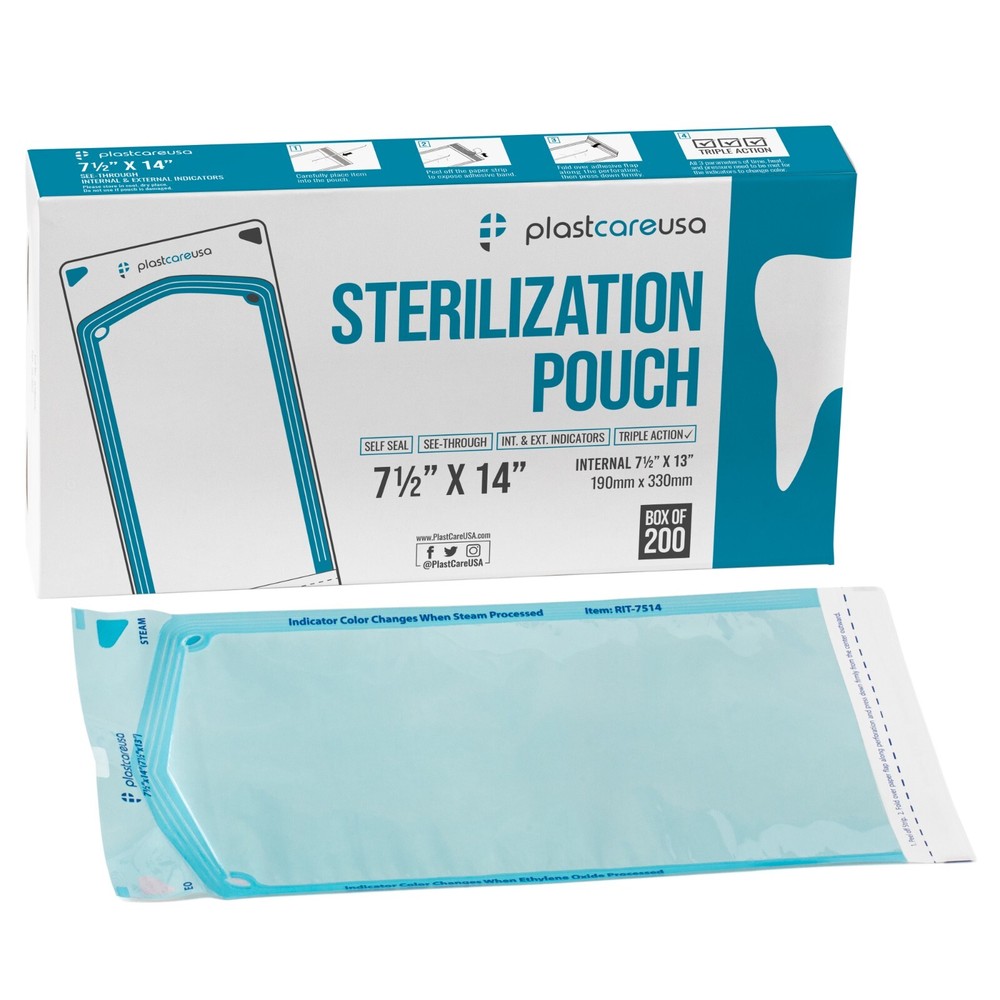 800 7.5″ x 13″ Self-Sealing Sterilization Pouch (4 Boxes), Tattoo Dental Pouches