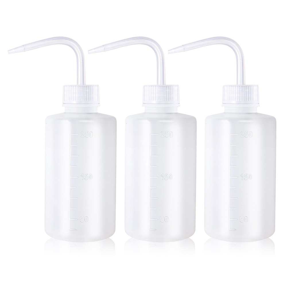 Tattoo Wash Bottle Squeeze 3Pcs 250ml Squirt Bottle Succulent 3*250ml White