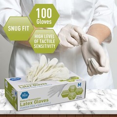 Medical Examination Latex Gloves| 5 mil Thick, Powder-Free, Non-Sterile, Heav…