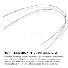 Dental Orthodontic Super Elastic Cu-NiTi Arch Wire With Stops Round/Rectangular