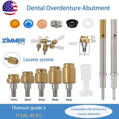 Dental Zimmer Tapered Screw-Vent Locator Abutments TSV Ø3.5/4.5mm Retention Caps