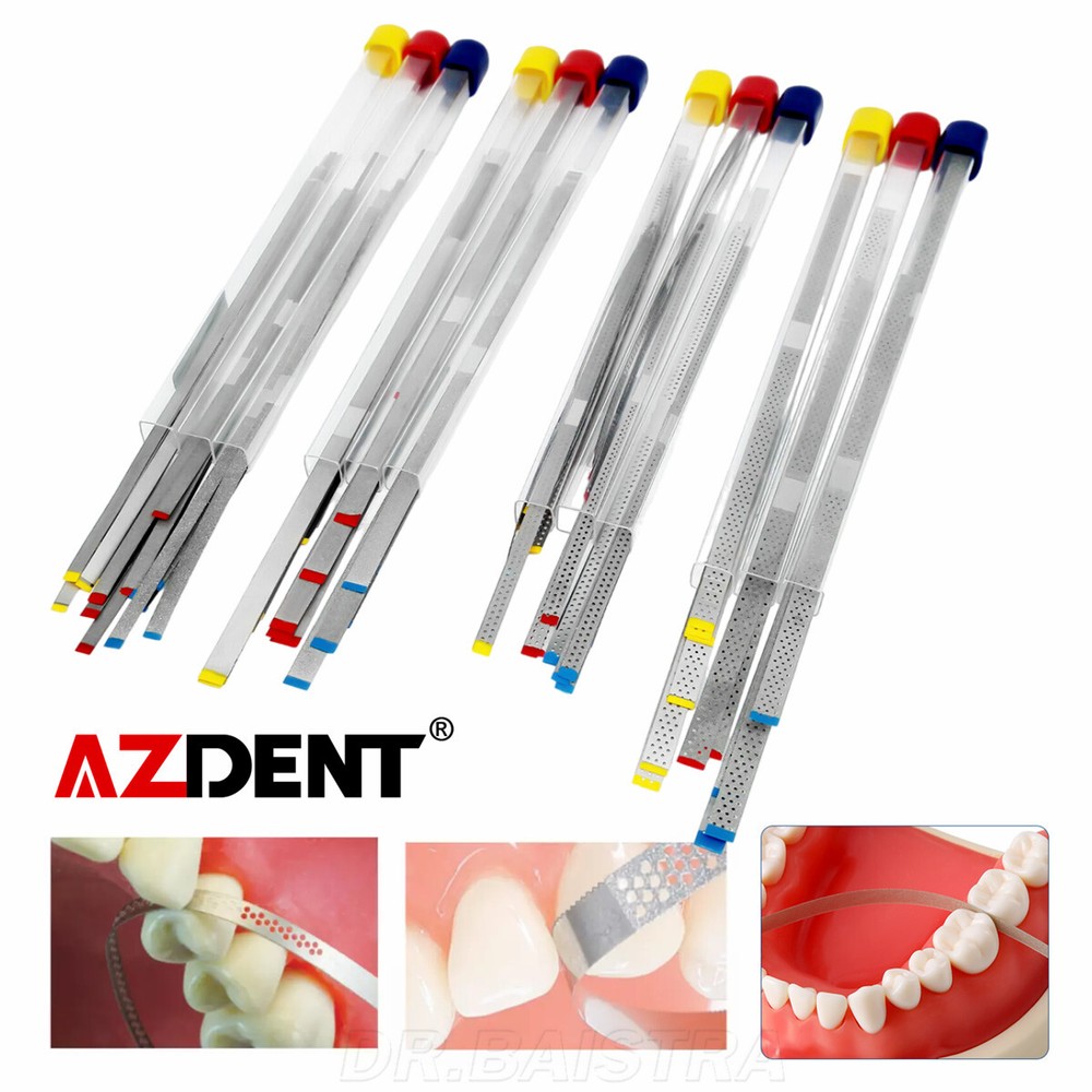 Dental Saw Diamond Polishing Finishing Strips Orthodontic IPR Strip Fine Medium