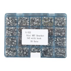2 Box Dental Metal Orthodontics Brackets Brace MINI MBT.022 345 Hooks 50 Set/box