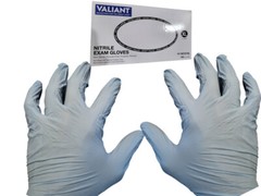 Blue Nitrile Exam Gloves Size: XLarge – Case of 1000 by Valiant