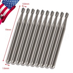 100/Pk Dental Midwest FG #330 Shank Pear Shaped Carbide Burs Bulk 19mm