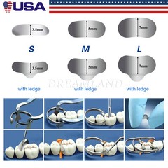 50pc Dental Metal Matrices Matrix Band Sectional Contoured Refill Thickness 35μm