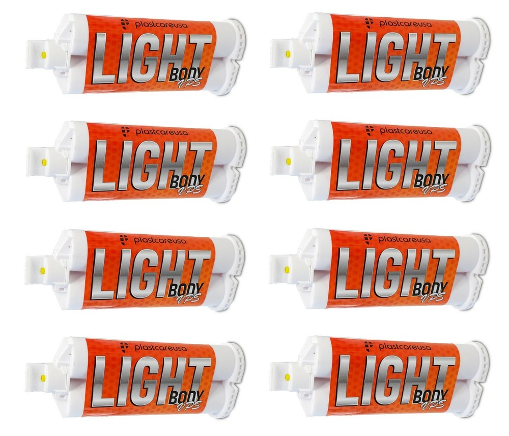 8 x Light Body Regular VPS Dental Impression Material 50mL Cartridges PVS