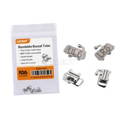 4pcs Tubos bucales adheribles de ortodoncia dental MBT 022 1er molar Convertible