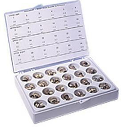 Dental Aluminum Temporary Molar Crown Kit (96pcs) *** size #1-24