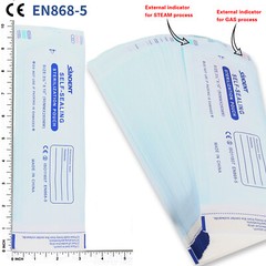 Self-Sealing Sterilization Pouch Bag, 3.5″ x 10″, Paper/Blue Film (Box of 200pc)