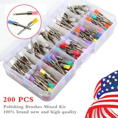 200Pcs Dental Nylon Closure Flat Polishing Polisher Prophylaxis Brushes USA