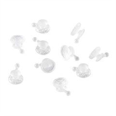 Dental Orthodontic Composite Clear Ceramic Lingual Buttons for Bondable Round