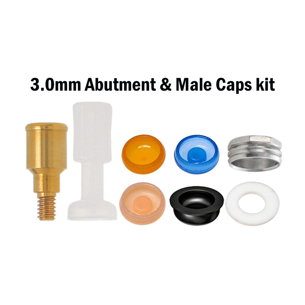 Locator Abutment &Male Cap Inserts Set For Zimmer TSV 3.5/4.5 Adin Mis-M4 ABT