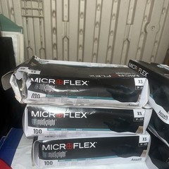 Lot of 6 Ansell Microflex MidKnight Nitrile Gloves XS 100ct – Damaged Boxes
