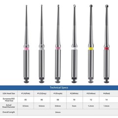Munce Burs Alternative Endodontic Carbide Bur RA Assorted Short & Long 6/Pack