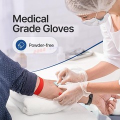 Clear Vinyl Exam Gloves, Latex-Free, Disposable Medical Gloves, Cleaning Glov…