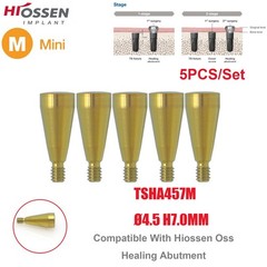 US 5Pcs Dental Healing Abutment Mini/Regular Hiossen Osstem ET TS Ti Implant Cap