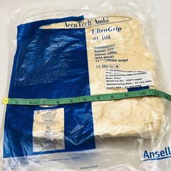 Ansell Ambidextrous Natural Rubber Latex Gloves Large UltraGrip 11.5″ Long