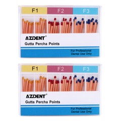 AZDENT Dental Endodontic Gutta Percha Points for Root-Canal Obturation F1 F2 F3