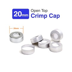Aluminum Crimp Vial Cap Seal&Natural PTFE/Silicone Septa for Headspace Vial,20mm