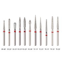 5-100pcs Fresas Dental Diamante para Preparación de Coronas y Puentes Dientes