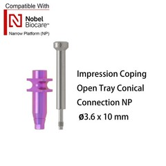 Nobel Biocare Impression Transfer Coping Open Close Tray for NP/RP Hex Platform