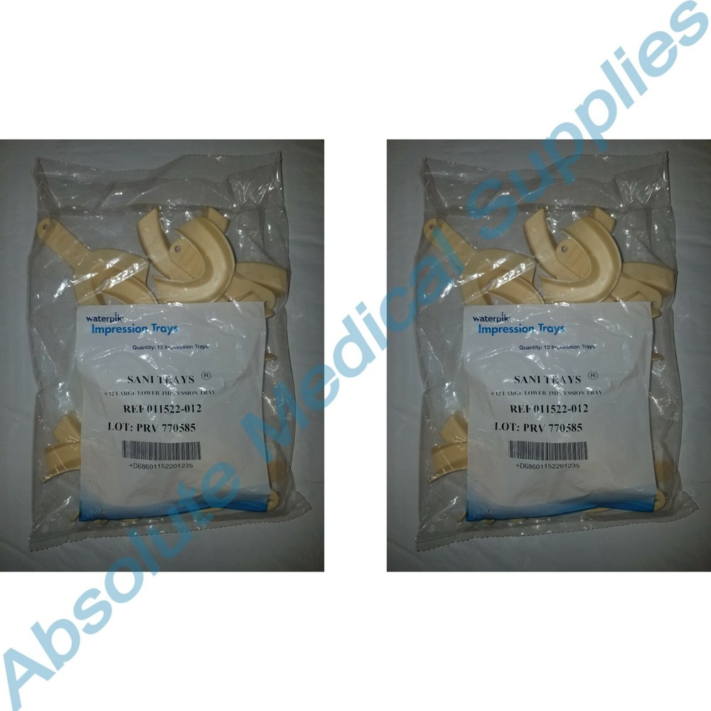 *2-Packs* WaterPik #12 Large Lower 12 Impression Sani Trays 011522-012