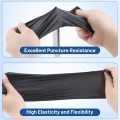 Black Nitrile Gloves Medium Bulk, Case of 1200, 3.5Mil, Latex Free Powder Free