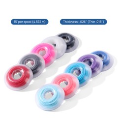 AZDENT Dental Orthodontic Colored Elastic Power Chains Continuous Short & Long