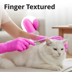 Disposable Powder-Free Nitrile Gloves, 3-Mil, Latex-Free, Pink/Fuchsia – 100 Pac