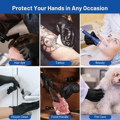 Black Nitrile Gloves Medium Bulk, Case of 1200, 3.5Mil, Latex Free Powder Free