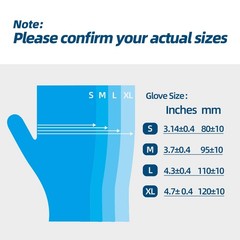 Nitrile Exam Gloves, 3.5-Mil Blue Disposable Medium (Pack of 1000),