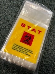 Biohazard Zip Specimen Reclosable Bags, 1 pack of 100-Pack 6″ x 10″