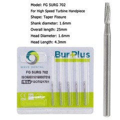 Wave Dental Surgical Carbide Burs 557 557L 702 701 Long High Speed Friction Grip